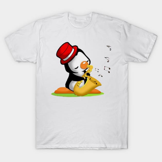 penguin music T-Shirt by see mee